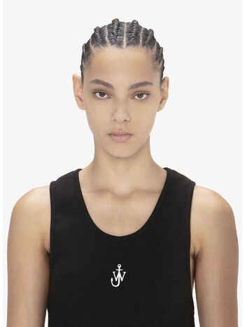 CANOTTA ANCHOR EMBROIDERY, 999 BLACK, small