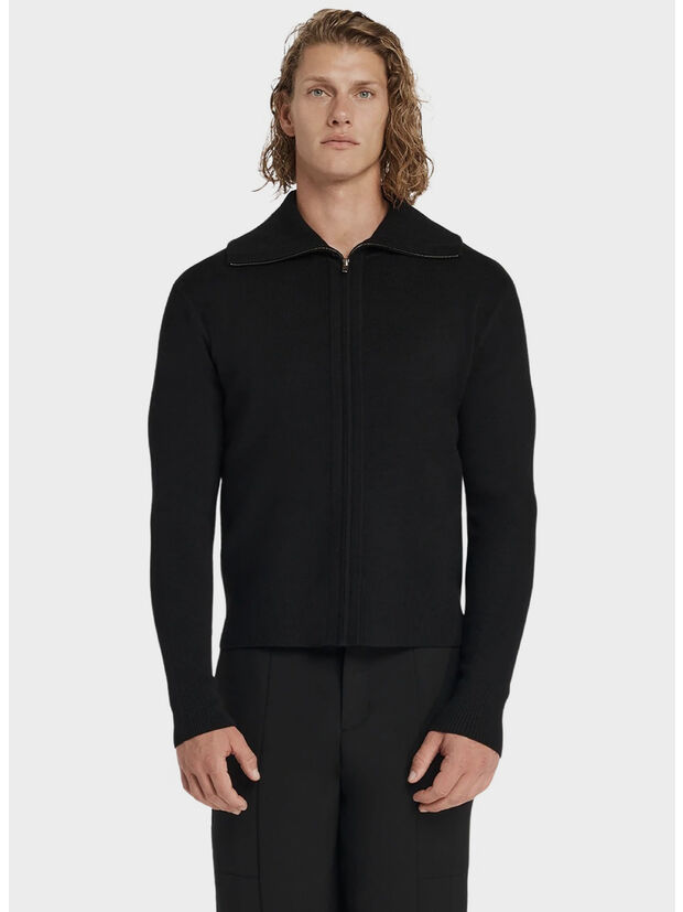GIACCA KNIT ZIP, 0015 BLACK, large
