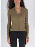 POLO TAMMY METALLIC RIB L/S, MARIGOLD, thumb