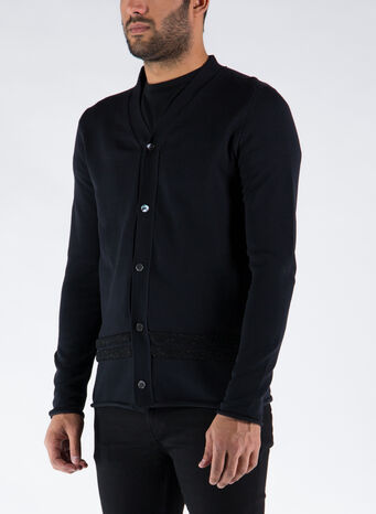 CARDIGAN CDG SHIRT, BLACK, small