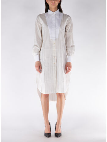 ABITO RISE CAMICIA, 100 IVORY STRIPE & WHITE, small