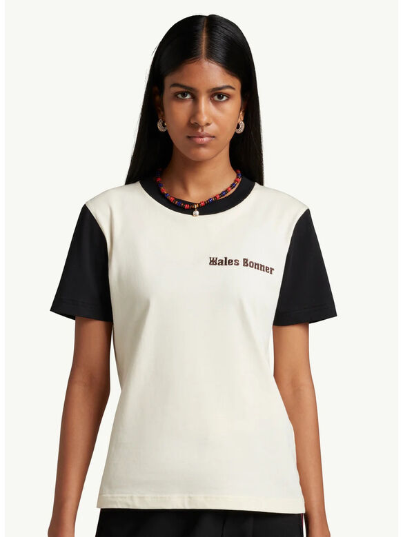 T-SHIRT MORNING, BLACK AND IVORY, medium