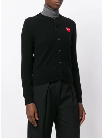 CARDIGAN CON CUORE, BLACK, small