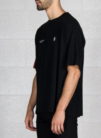 T-SHIRT WINGS BARCODE, BLACK/RED, small