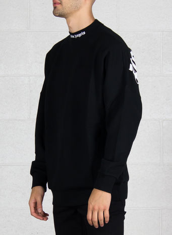 FELPA LOGO OVER CREWNECK, BLACK/WHITE, small