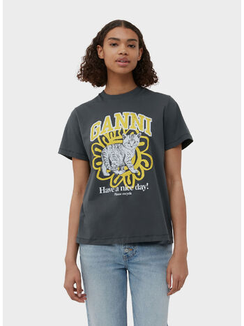 T-SHIRT BASIC JERSEY CAT RELAXED, 490 VOLCANIC ASH, small