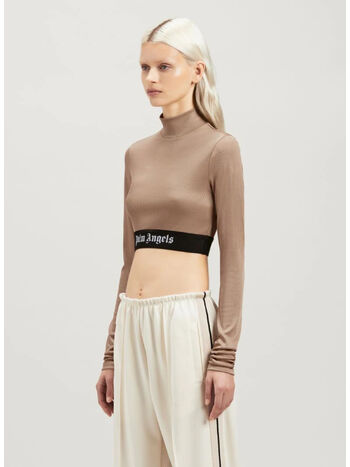 TOP SKIN CON LOGO, 6210 CAMEL BLACK, small