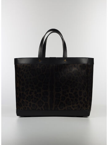 BORSA SHOPPING ANIMALIER SMALL, C7929 BROWN/BLACK/BLA, small