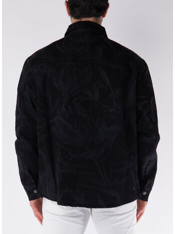 CAMICIA FLORAL LASER, BLACK, small