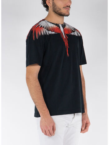 T-SHIRT ICON WINGS BASIC, 1025 BLACK RED, small