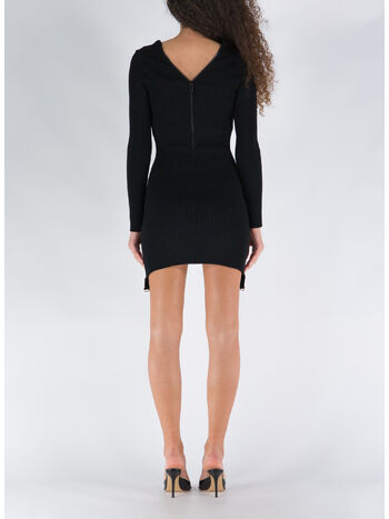 ABITO RIB KNIT ZIPPED, 9999 BLACK, small