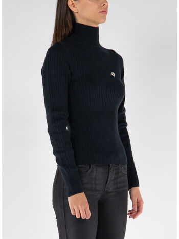 PULLOVER RIB HIGH NECK, 04 BLACK, small
