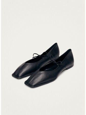 BALLERINA IN PELLE, BLACK, small