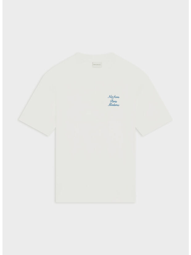 T-SHIRT SLOGAN CURSIVE, OW OFF WHITE, large