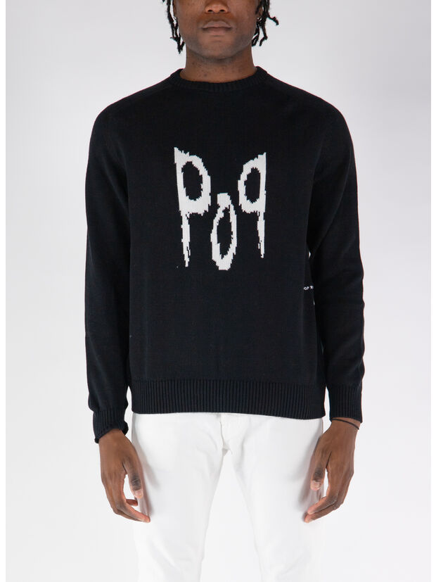 MAGLIONE CORN KNITTED, BLACK, large