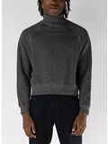 FELPA A COLLO ALTO SCHOLAR ROLLNECK, WORM BLACK ATHLETIC RIB, thumb