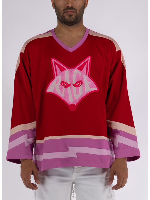 FELPA HOCKEY FOX, 1821 CHERRY TOMATO, medium