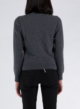 CARDIGAN CON CUORE, GREY, small