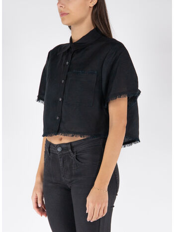 CAMICIA SOLANGE CROPPED, BLACK, small