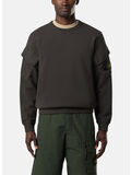 FELPA GIROCOLLO BRUSHED ORGANIC COTTON FLEECE, V0062 LEAD GREY, thumb