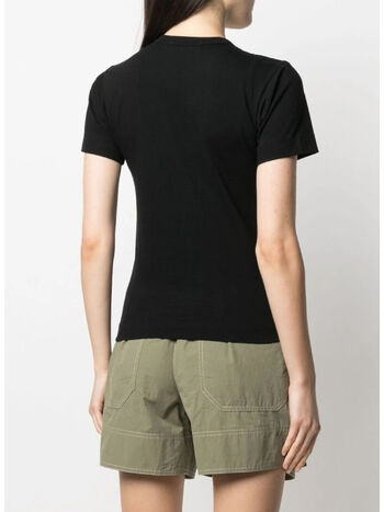 T-SHIRT GOLD HEART, BLACK, small