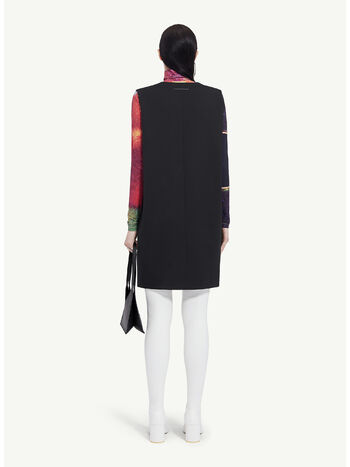 ABITO SMANICATO CON SCOLLO A V, 900 BLACK, small