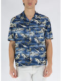 CAMICIA BOWLING SHARKS, 4510 BLUE / BLACK, thumb