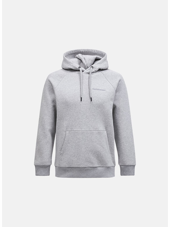 FELPA HOODIE ORIGINAL SMALL LOGO, MED GREY MELANGE, medium