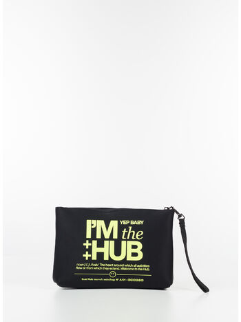 POCHETTE I'M THE HUB, BLACKYELLOWFLUO, small