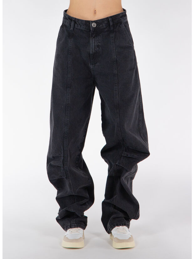 PANTALONE CARGO WASHED DENIM, , large