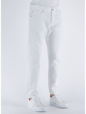 JEANS DESTROYED IN DENIM, W22 WHITE, small