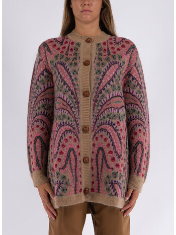 CARDIGAN GIROCOLLO IN MOHAIR, 800, small