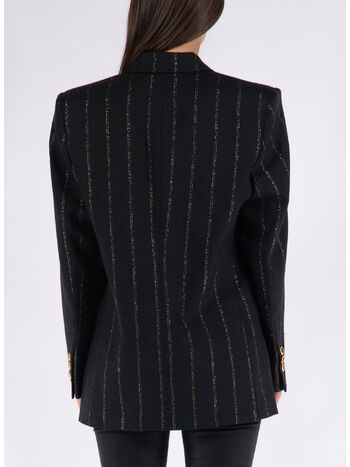 GIACCA OVERSIZED LIGHT WOOL LUREX, 0932 BLACK GOLD, small