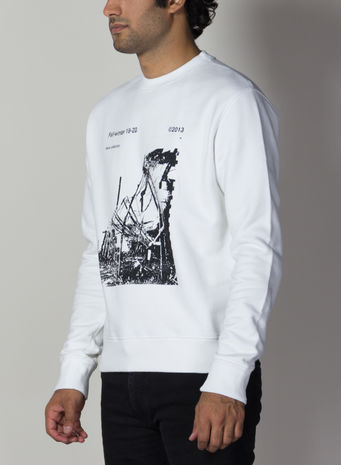FELPA RUINED FACTORY SLIM, WHITE/BLACK, small