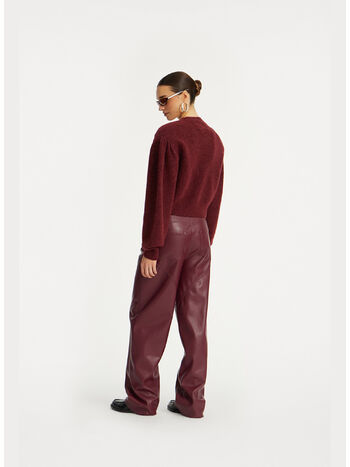 PANTALONE MID WAISTED PIPING, 2734 ZINFANDEL, small