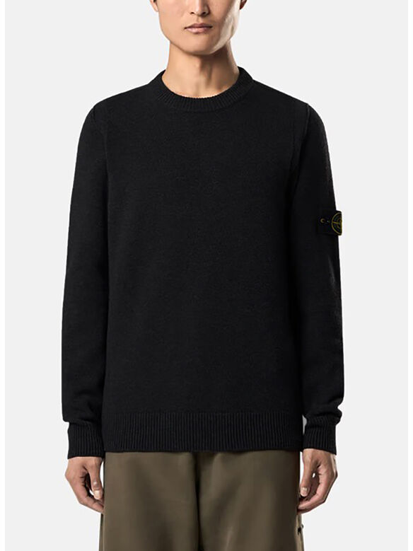MAGLIONE GIROCOLLO LAMBSWOOL, V0029 BLACK, medium