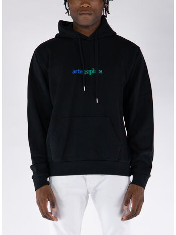 FELPA HOODIE ABSTRACT GRAPHICS, BLACK, small