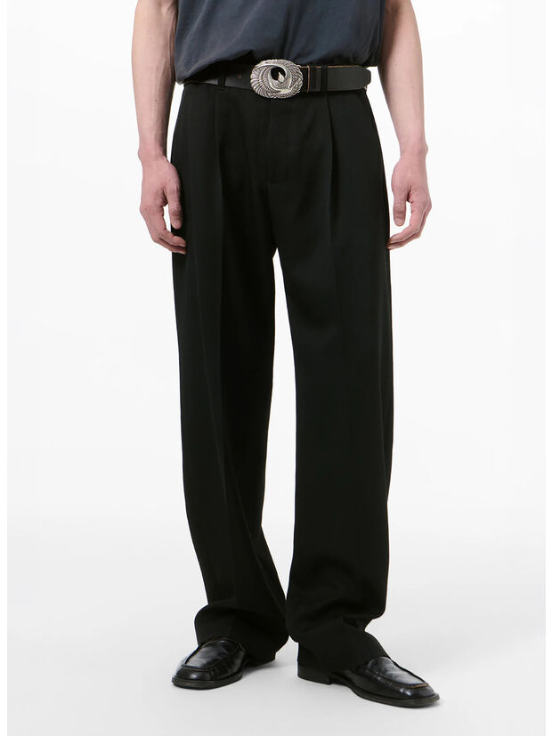 PANTALONE SLACK, COARSE BLACK GABARDINE, large