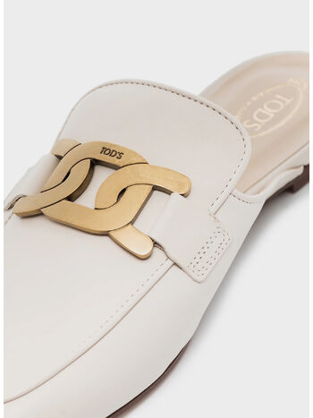 SABOT IN PELLE, B008 BIANCO LANA, small
