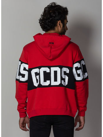 FELPA LOGO BAND HOODIE, 03RED, small