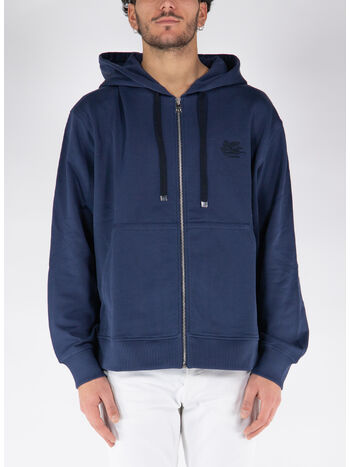 FELPA HOODIE CON ZIP, B0339, small