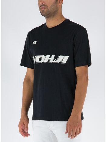 T-SHIRT CON LOGO YOHJI, BLACK, small