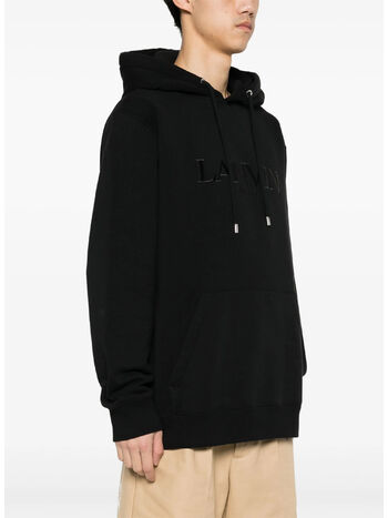 FELPA HOODIE CON LOGO, 10 BLACK, small