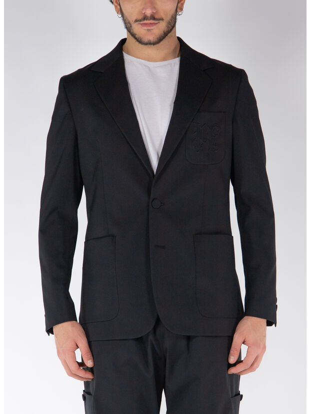 GIACCA BLAZER MONOGRAM, 1010 BLACK BLACK, large