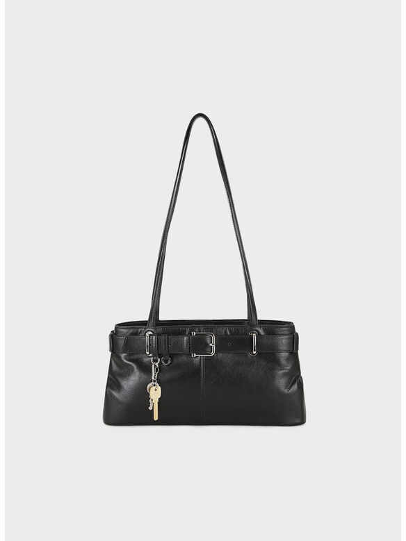 BORSA SHOULDER BROCLE, STONE BLACK, medium