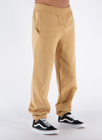 PANTALONE OVERDYED STOCK LOGO, TAN, small