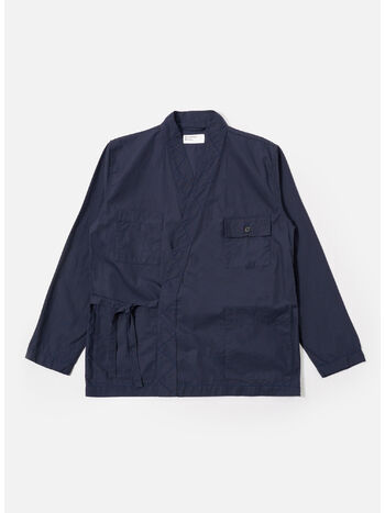 PEACHED POPLIN OSAKA WORK, NAVY, small