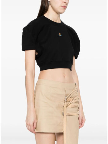 T-SHIRT CROPPED FOOTBALL, N401 BLACK, small