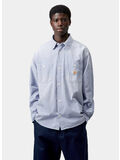 CAMICIA  PAINTER, 010L Blue, worn used, splatter, thumb
