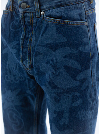 JEANS PALMITY STAMPA ALL OVER DENIM, 4540 BLUE LIGHT, small
